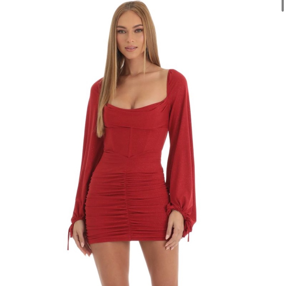 Lucy in the Sky Red Corset Dress